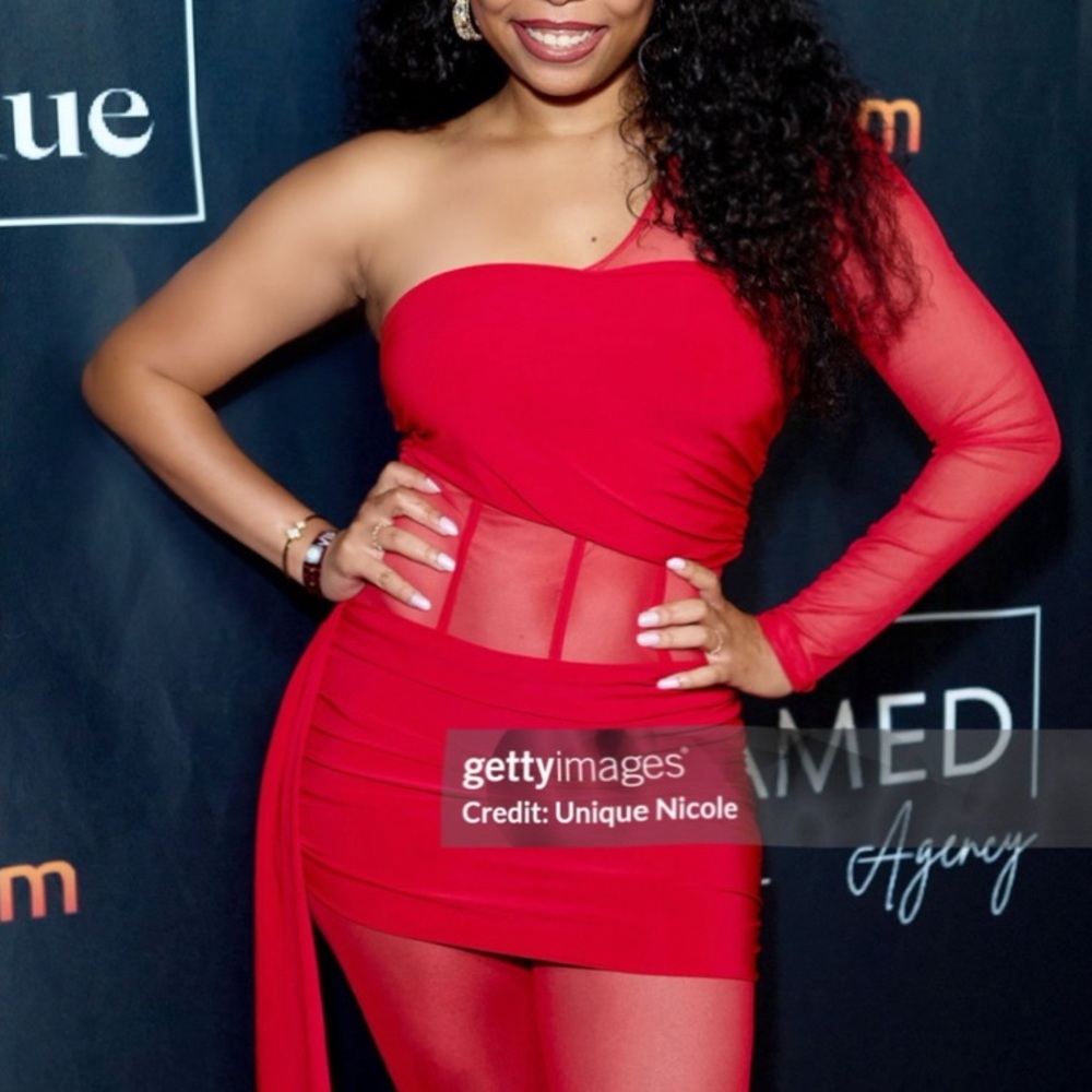 Elegant Red Strapless Dress